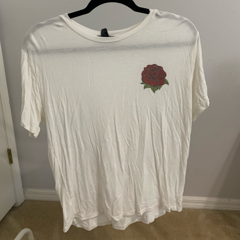 White Sheer and comfortable t-shirt.